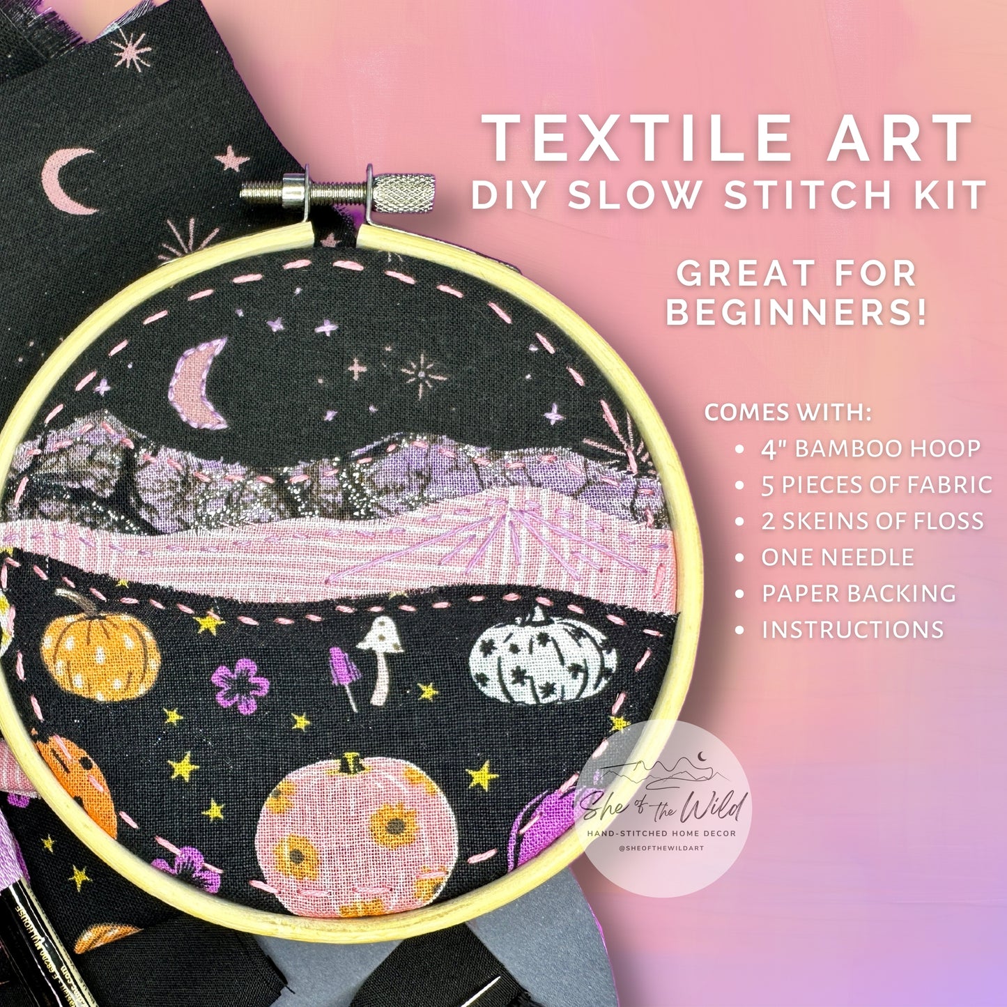 Halloween Stitch Kit for Beginenrs