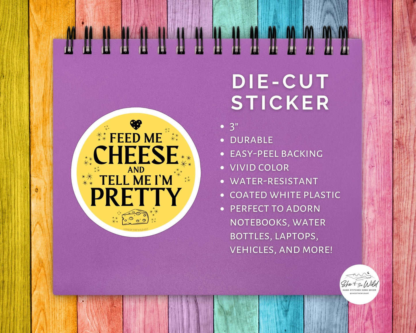 Feed Me Cheese Sticker